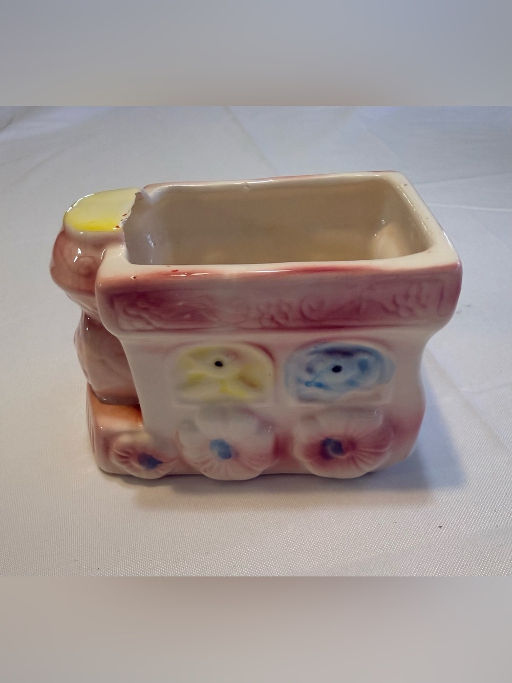Vintage Baby nursery train planter/decor ceramic